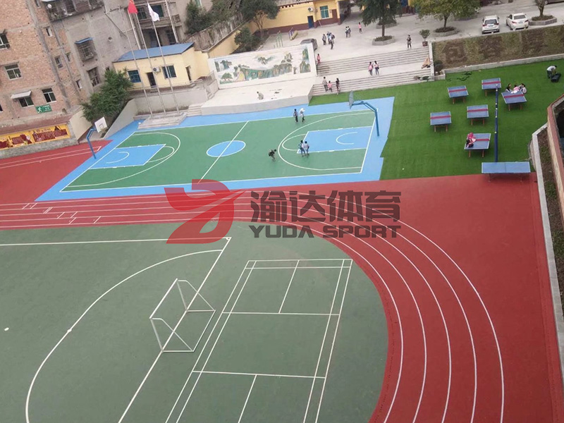 豐都透氣型跑道，硅pu球場，人造草坪